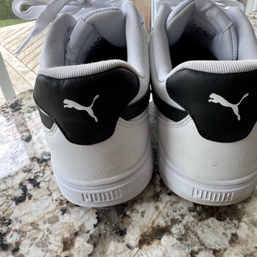 Puma Men's White and Black Sneakers - Picture 3 of 5